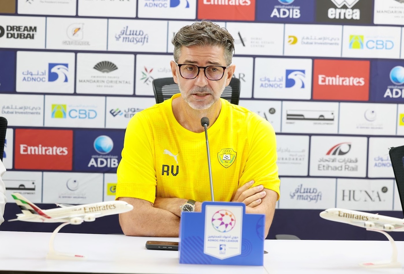 The press conference ahead of the Al Wasl and Al Ain match