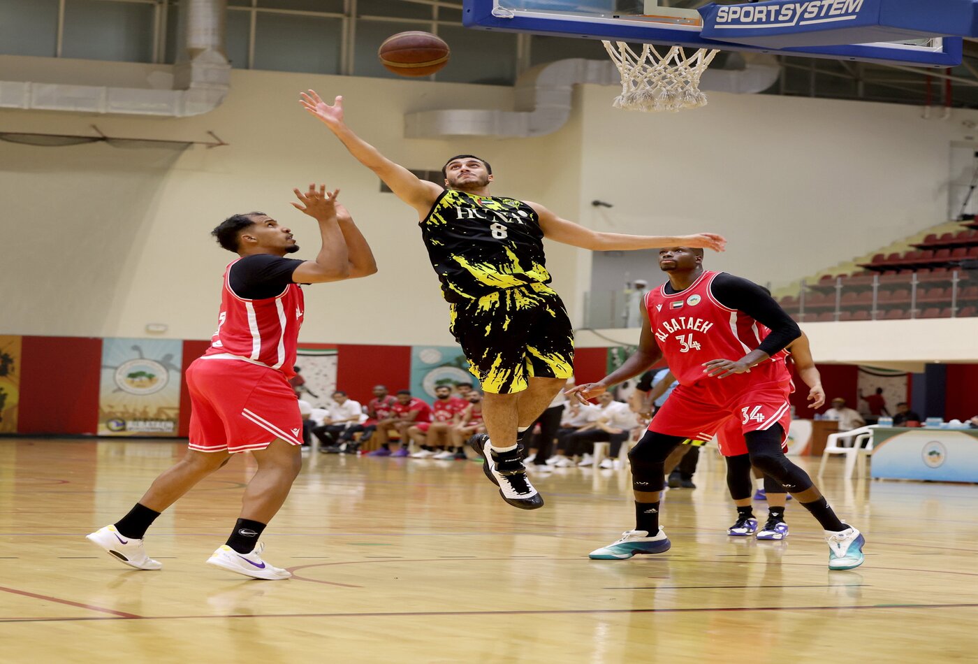 Al Wasl Men’s Basketball Team Defeats Al Bataeh in the Open Etihad Cup