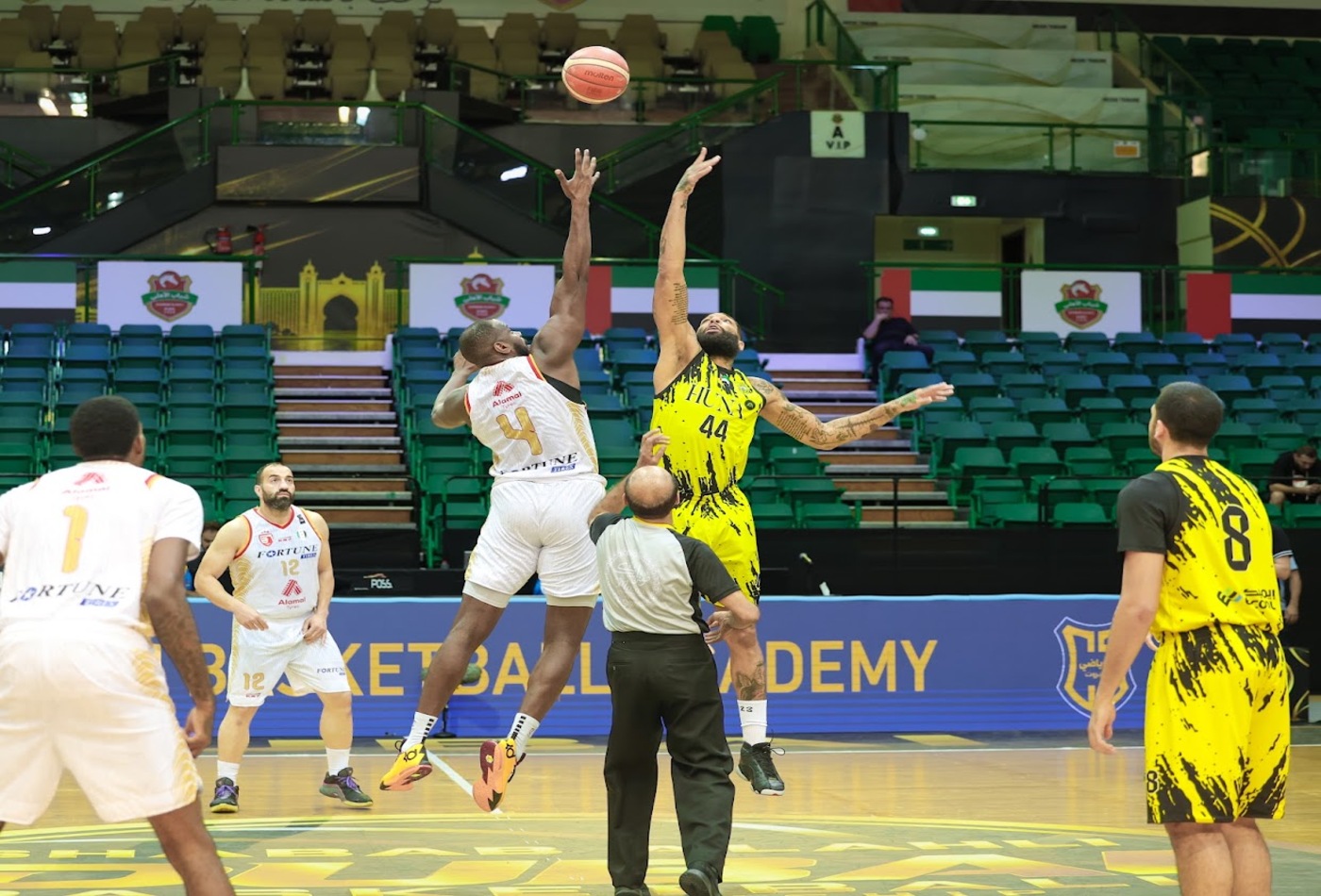 Al Wasl Men’s Basketball Team Defeats Syria’s Aleppo Police in Shabab Al Ahli Tournament