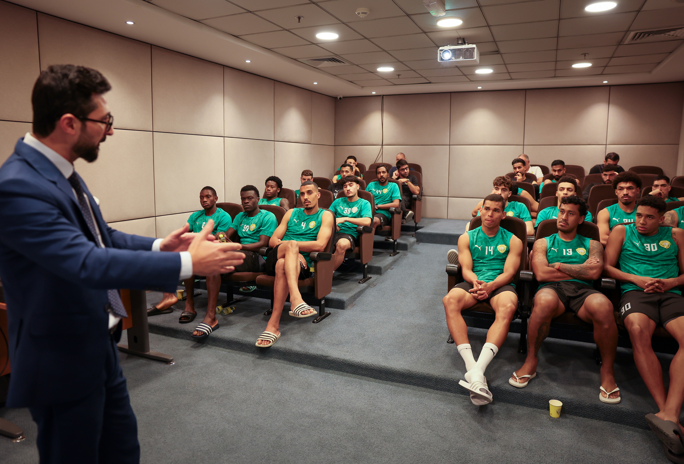 In cooperation with the UAE Pro League… a workshop on “Integrity and Anti-Doping” for the first football team players and administrators at Al Wasl Club