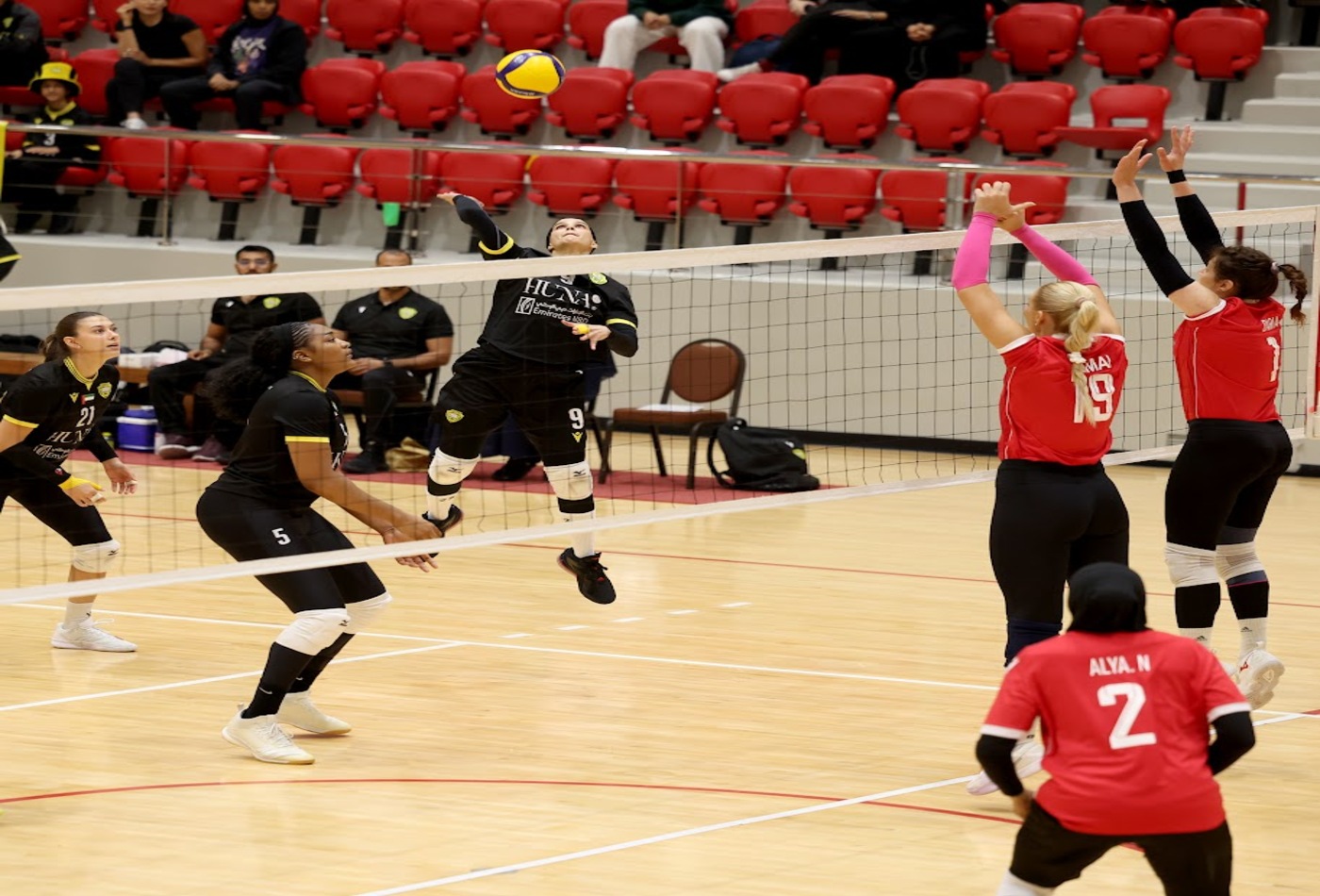 Al Wasl Women win over Sharjah Women’s  Sports Club in the first leg of the Volleyball League final