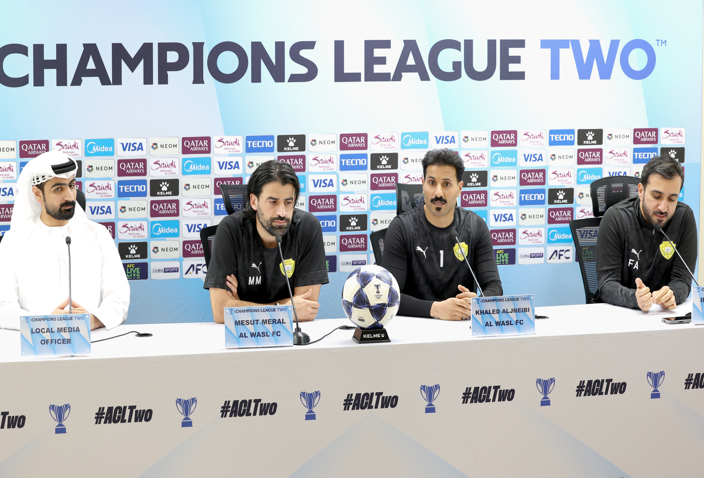 The press conference ahead of Al Wasl vs Al Wehdat match in the AFC Champions League 2