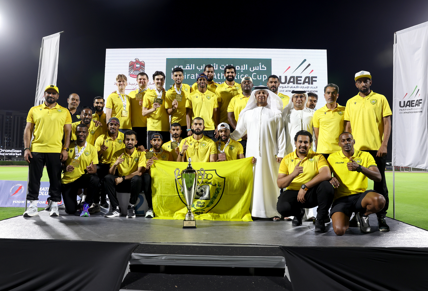 ألعاب قوى الوصل تتوج بكأس الإمارات لفئة العموم وتحصد ثالث بطولات الموسم