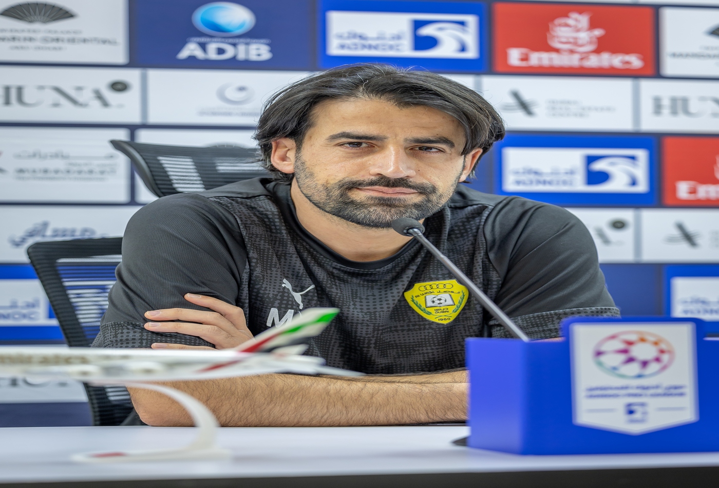 The pre-match press conference for Al Wasl vs. Khorfakkan